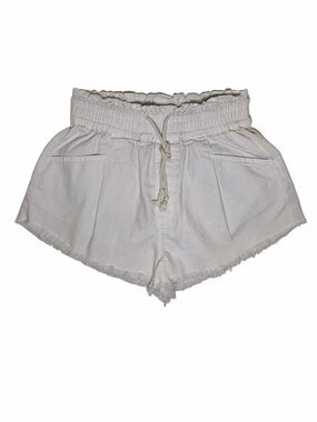 Pants Store High-Waist White Smocked-Top Women’s Shorts with Drawstring